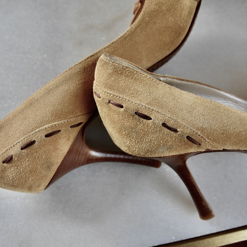 🌻Dior🌻 Suede Open-Toe Moccasin Heel - Picture 15 of 15
